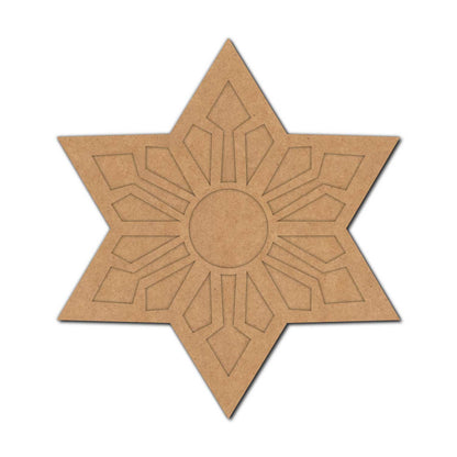 Star Diya Tealight Holder MDF Design 2