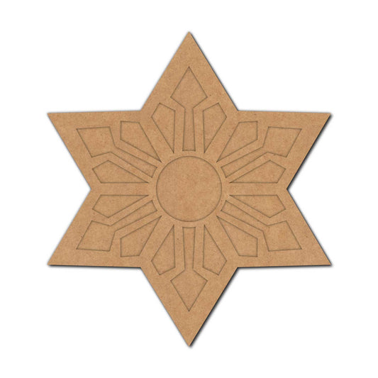 Star Diya Tealight Holder MDF Design 2
