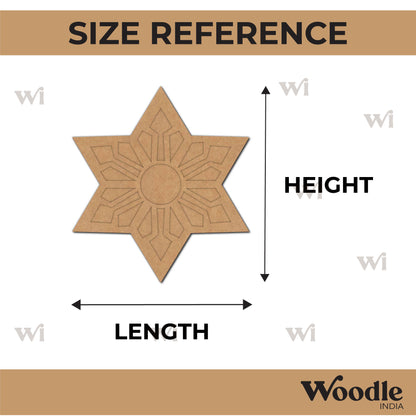 Star Diya Tealight Holder MDF Design 2