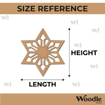 Star Diya Tealight Holder MDF Design 3