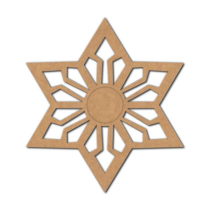 Star Diya Tealight Holder MDF Design 3