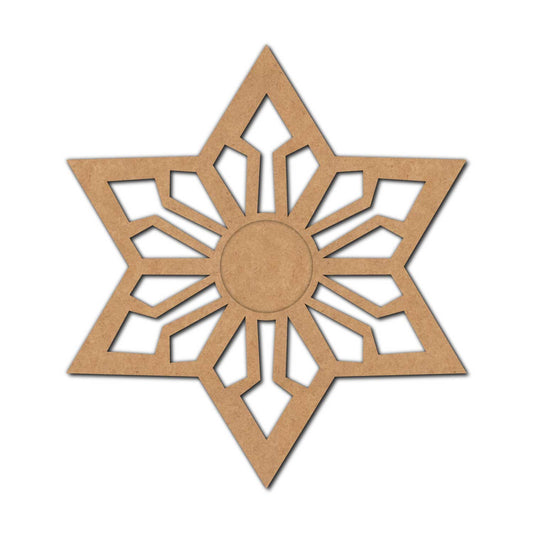 Star Diya Tealight Holder MDF Design 3