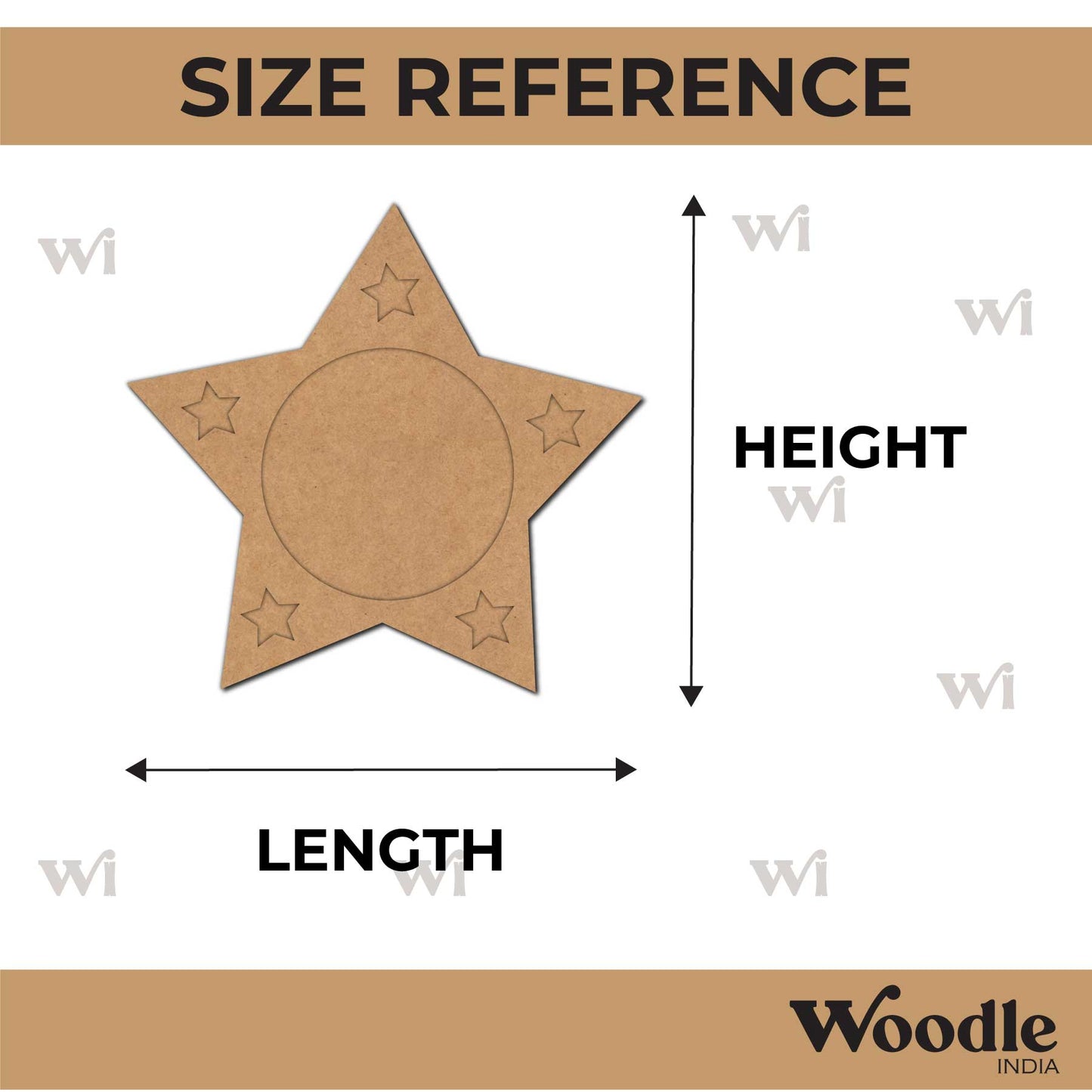 Star Diya Tealight Holder MDF Design 4