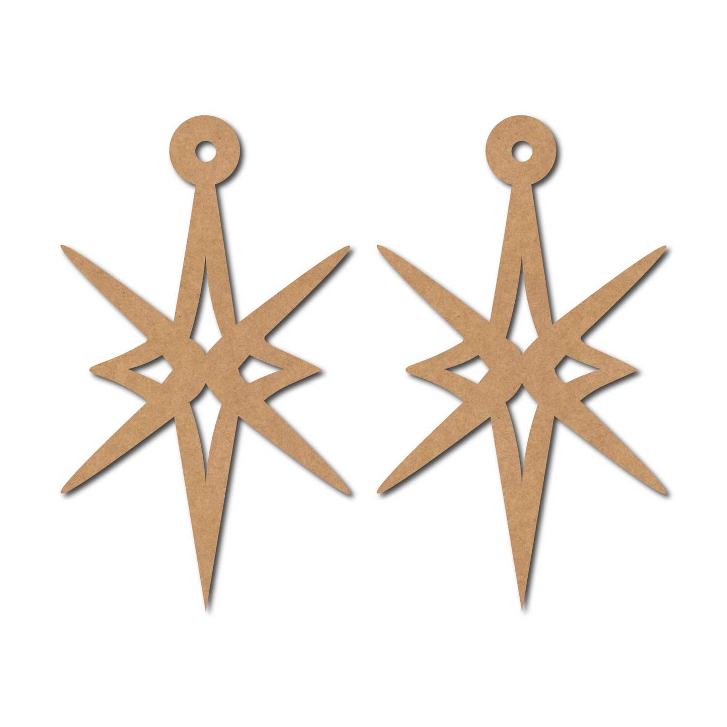 Star Earrings MDF Design 1