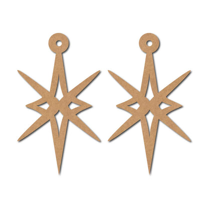 Star Earrings MDF Design 1
