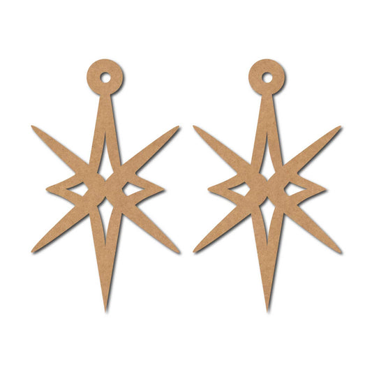 Star Earrings MDF Design 1