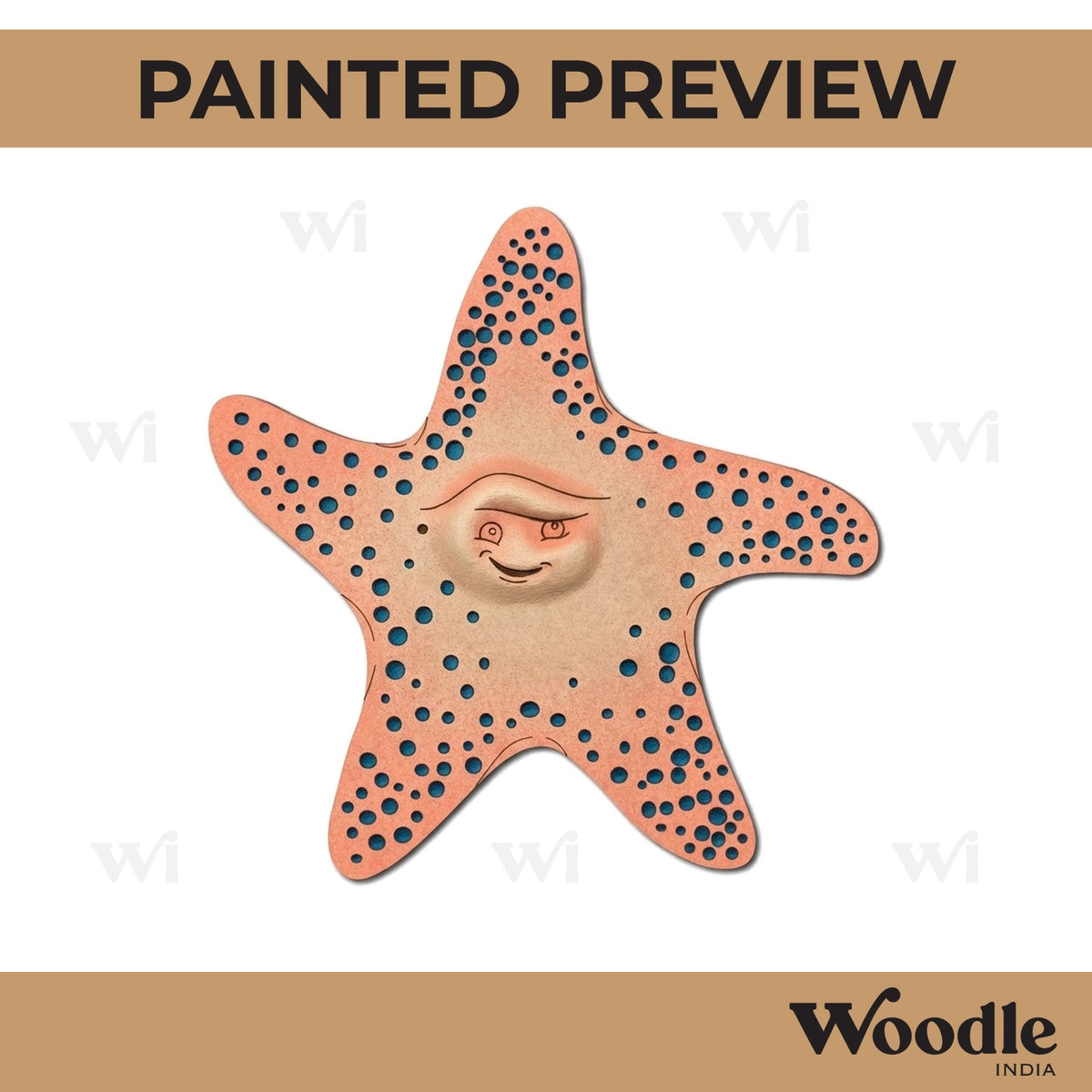 Star Fish Pre Marked MDF Design 1