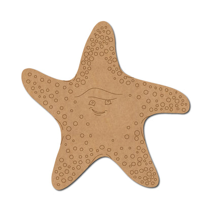 Star Fish Pre Marked MDF Design 1