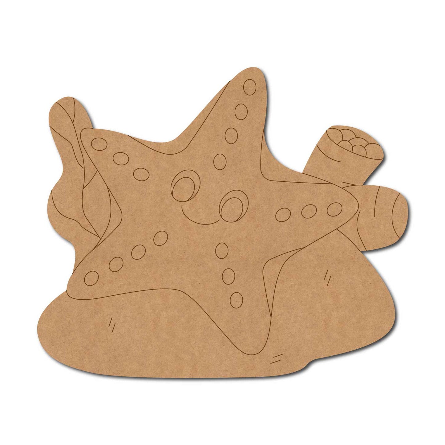 Star Fish Pre Marked MDF Design 2