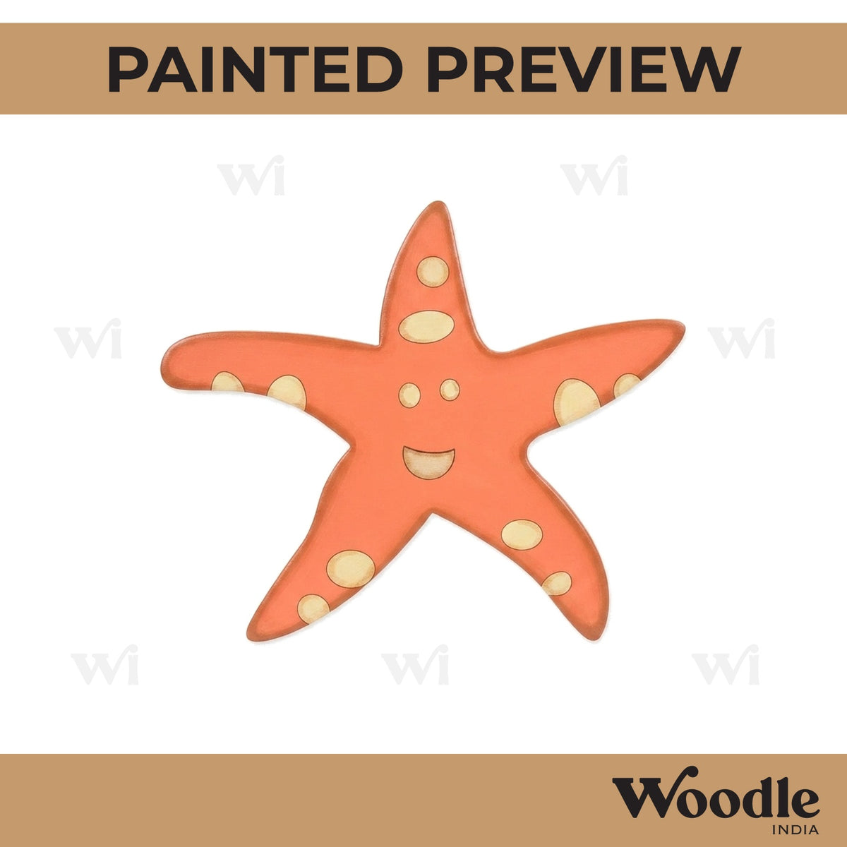 Star Fish Pre Marked MDF Design 3
