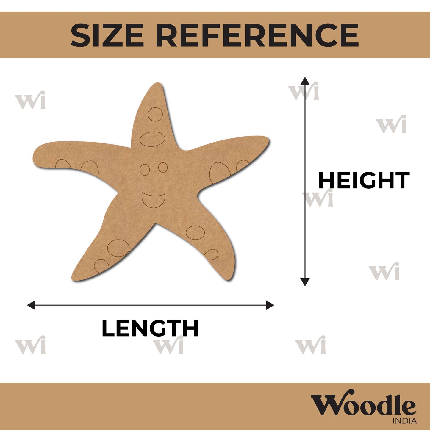Star Fish Pre Marked MDF Design 3
