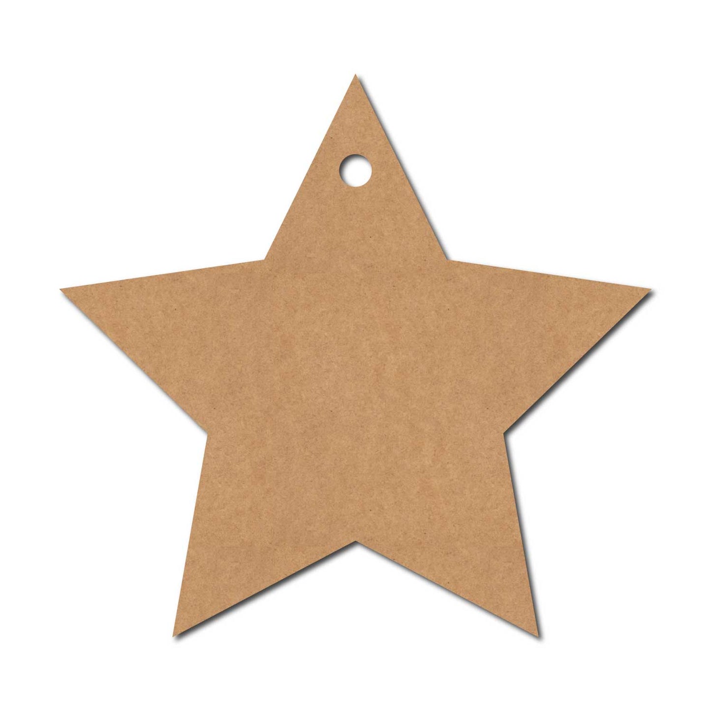 Star Hole Christmas Ornament Cutout MDF Design 1