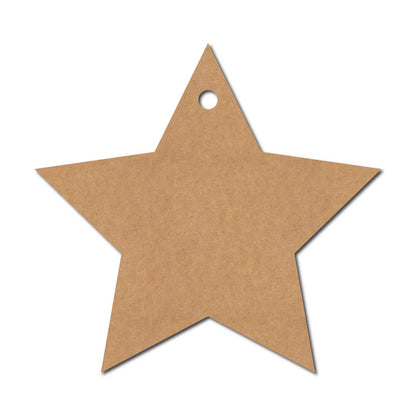 Star Hole Christmas Ornament Cutout MDF Design 1