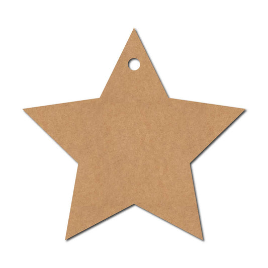Star Hole Christmas Ornament Cutout MDF Design 1