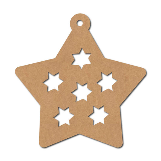 Star Ornament Cutout MDF Design 1