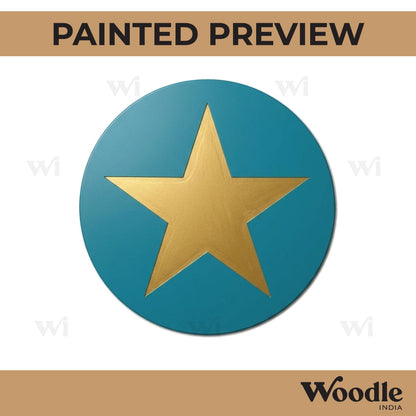 Star Pre Marked Round MDF Design 1