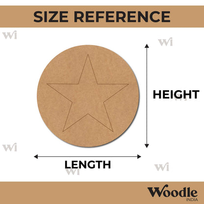 Star Pre Marked Round MDF Design 1