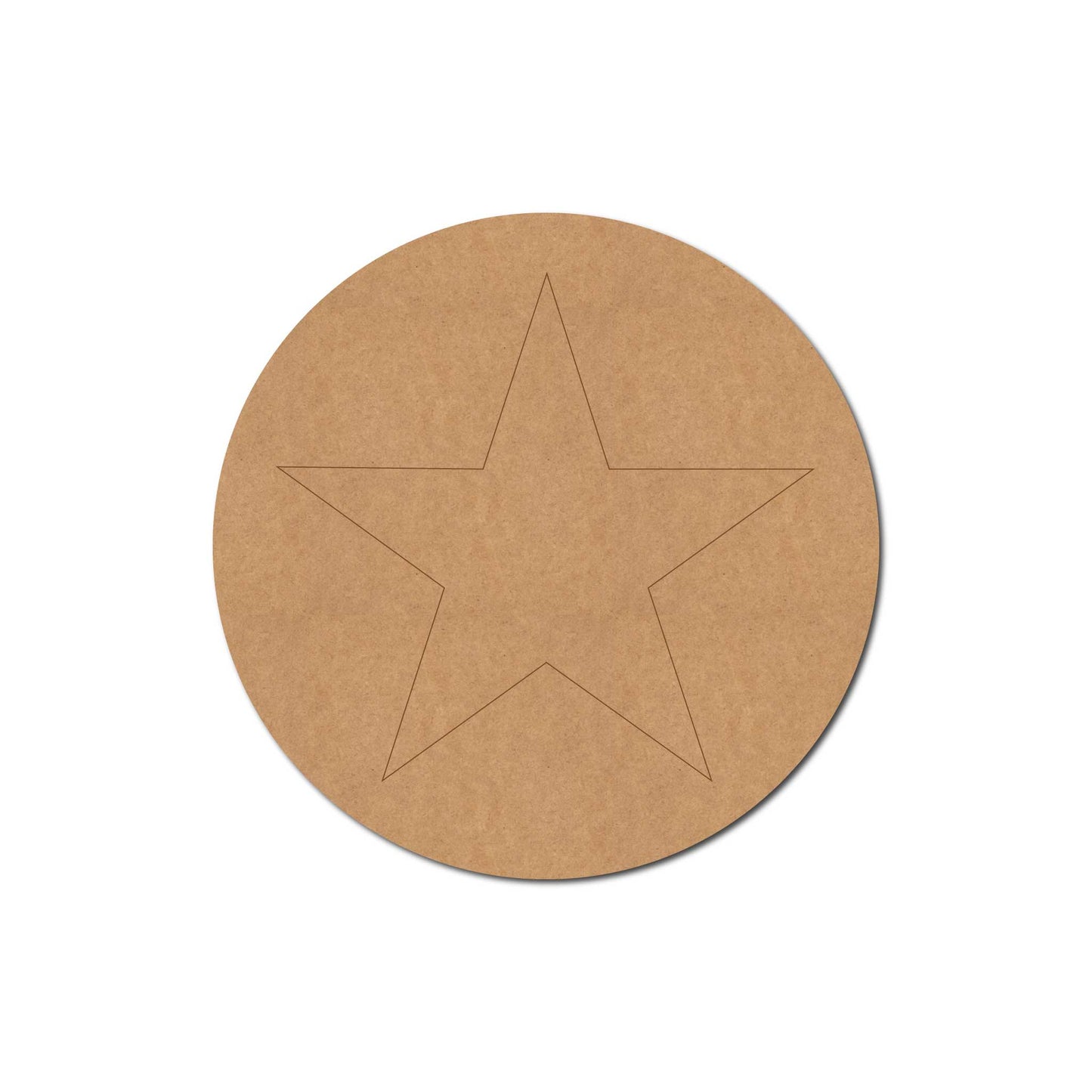 Star Pre Marked Round MDF Design 1