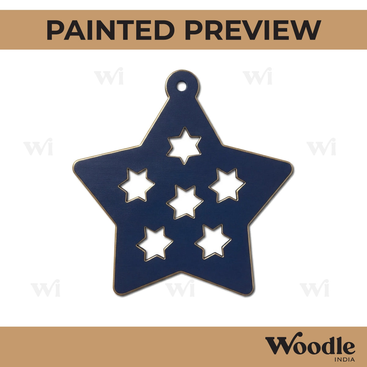 Star Ornament Cutout MDF Design 1