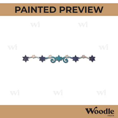 Stars Garland Cutout MDF Design 1