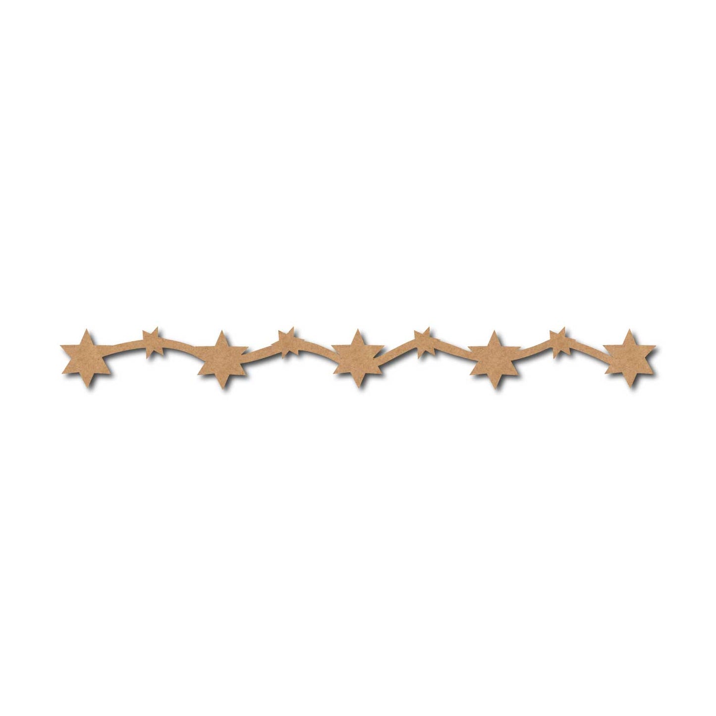 Stars Garland Cutout MDF Design 1