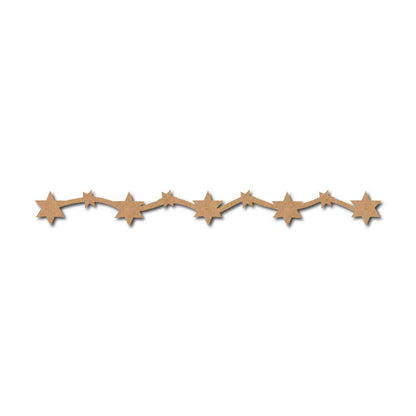 Stars Garland Cutout MDF Design 1