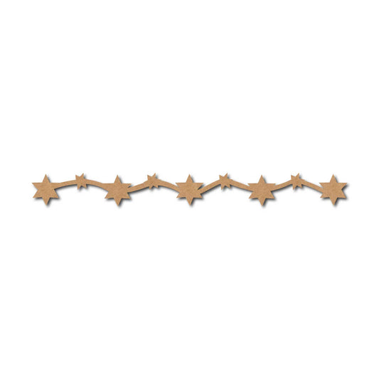 Stars Garland Cutout MDF Design 1