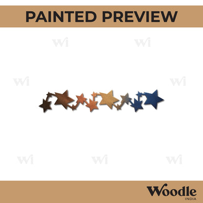 Stars Garland Cutout MDF Design 2