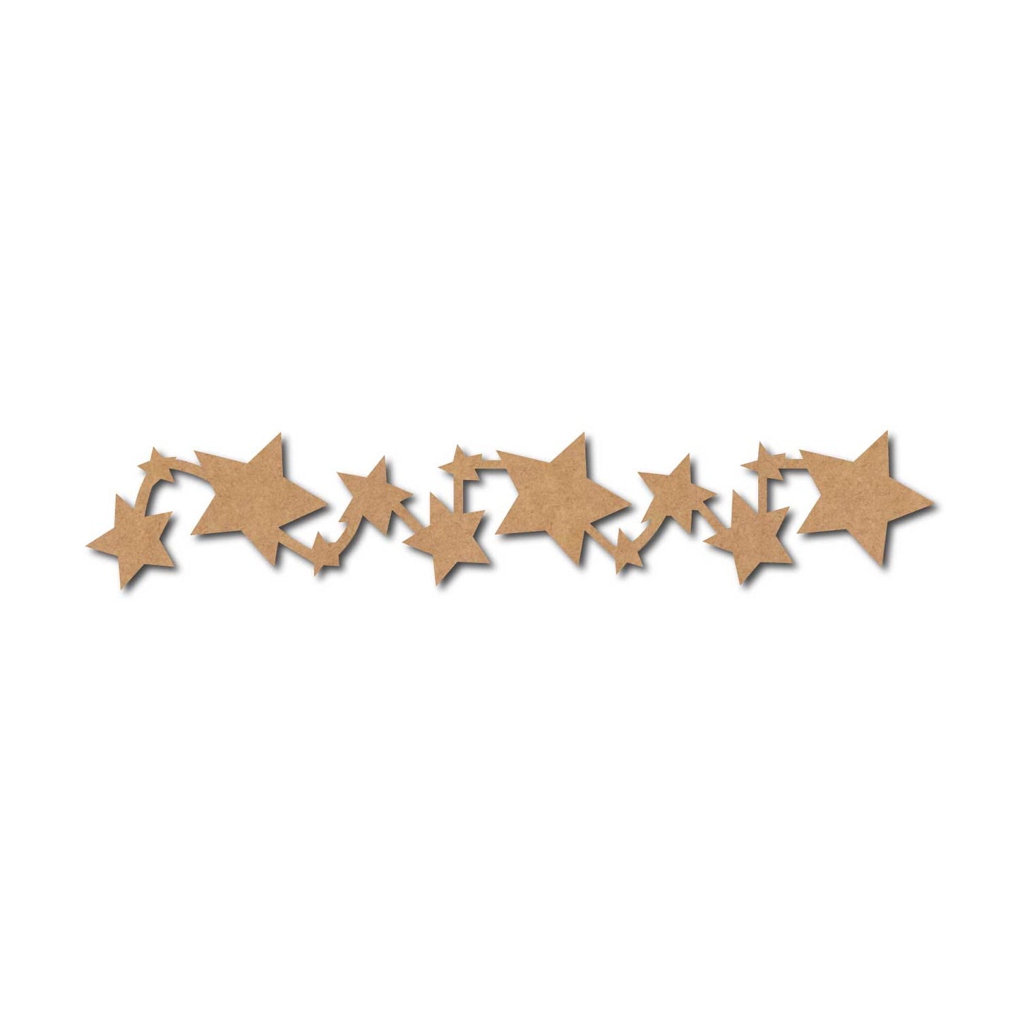 Stars Garland Cutout MDF Design 2