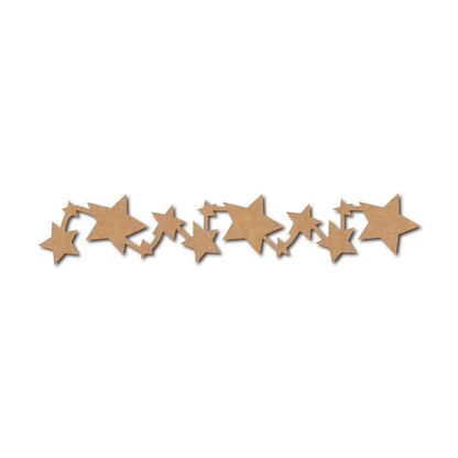 Stars Garland Cutout MDF Design 2