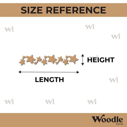 Stars Garland Cutout MDF Design 2