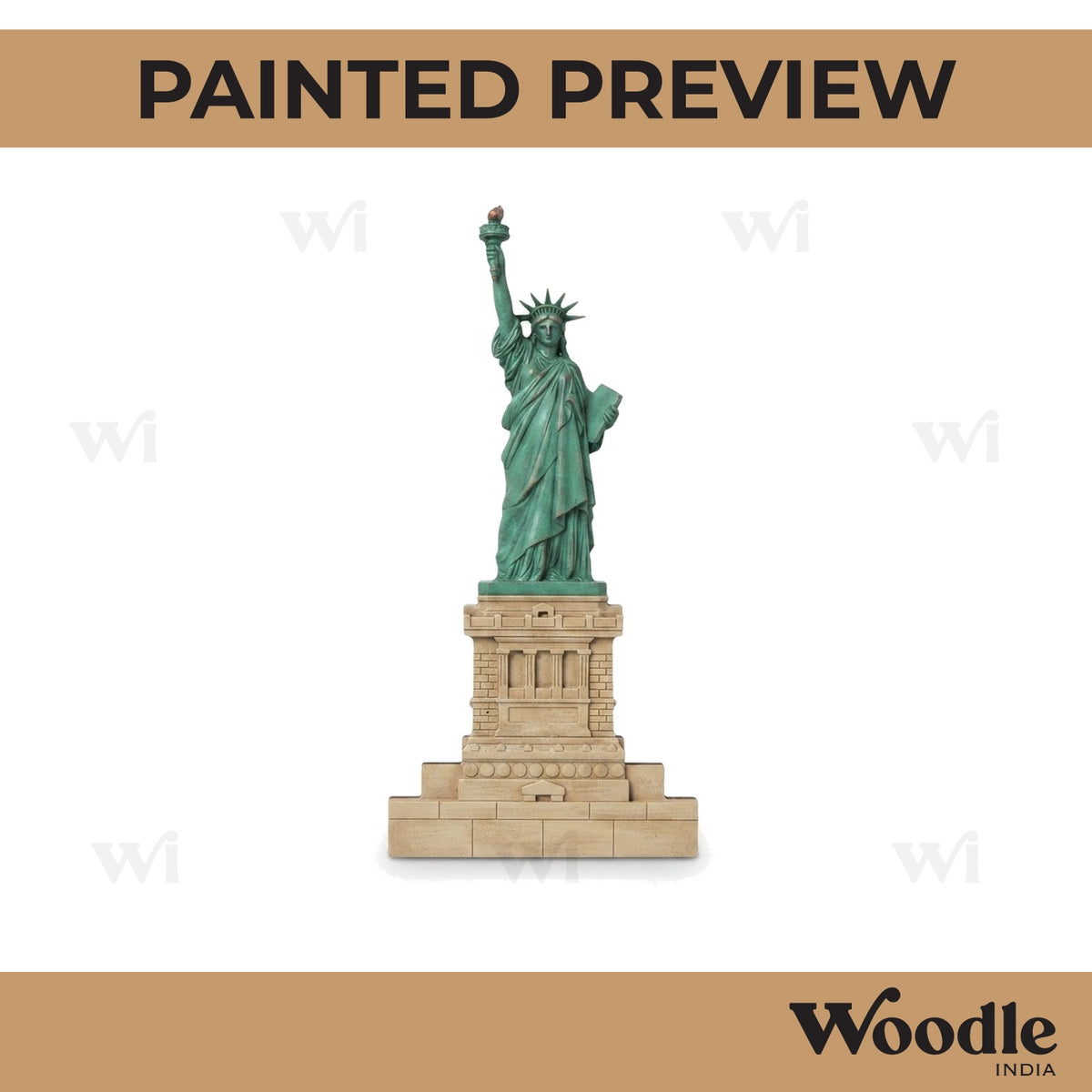 Statue Of Liberty Monument Cutout MDF Design 1
