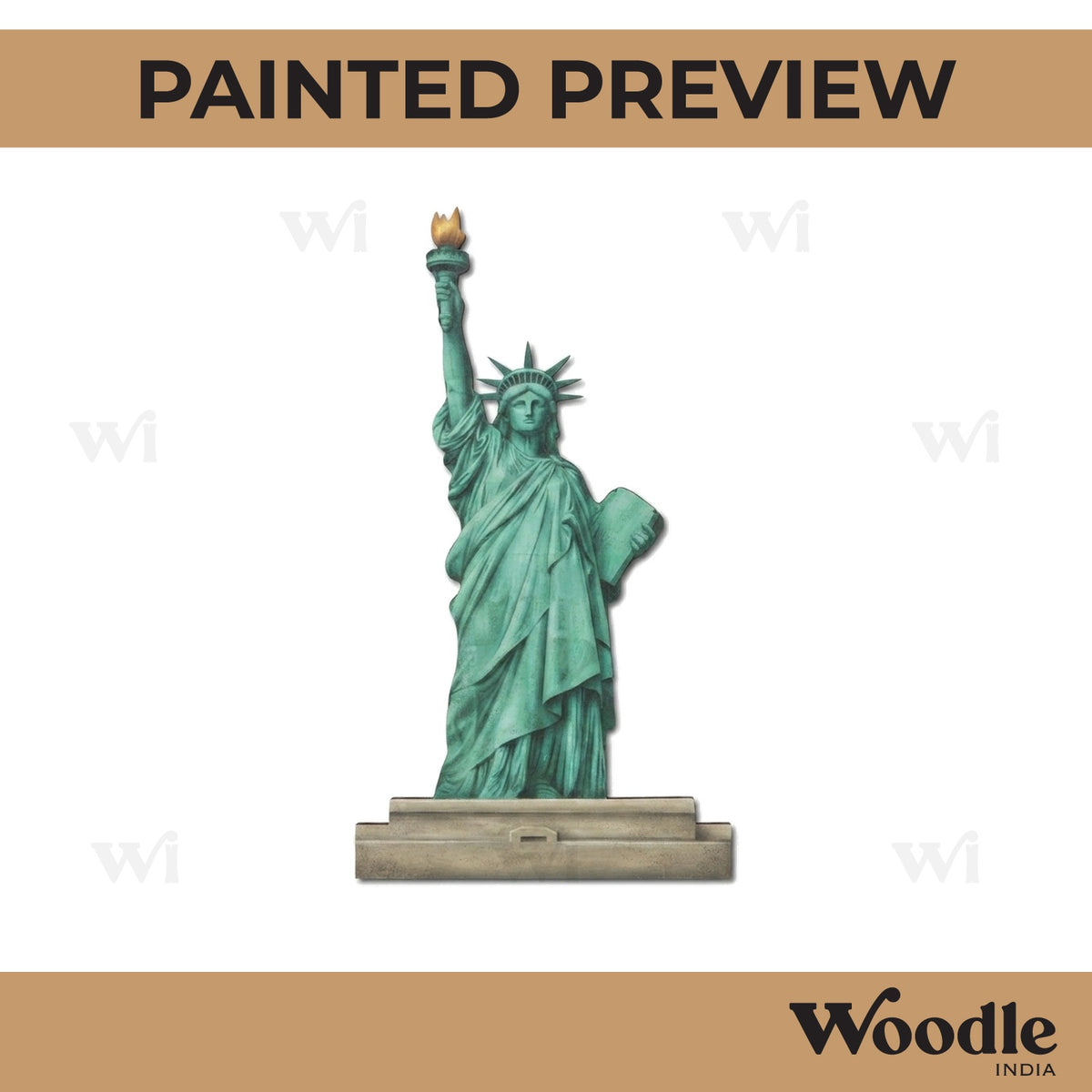 Statue Of Liberty Monument Cutout MDF Design 2