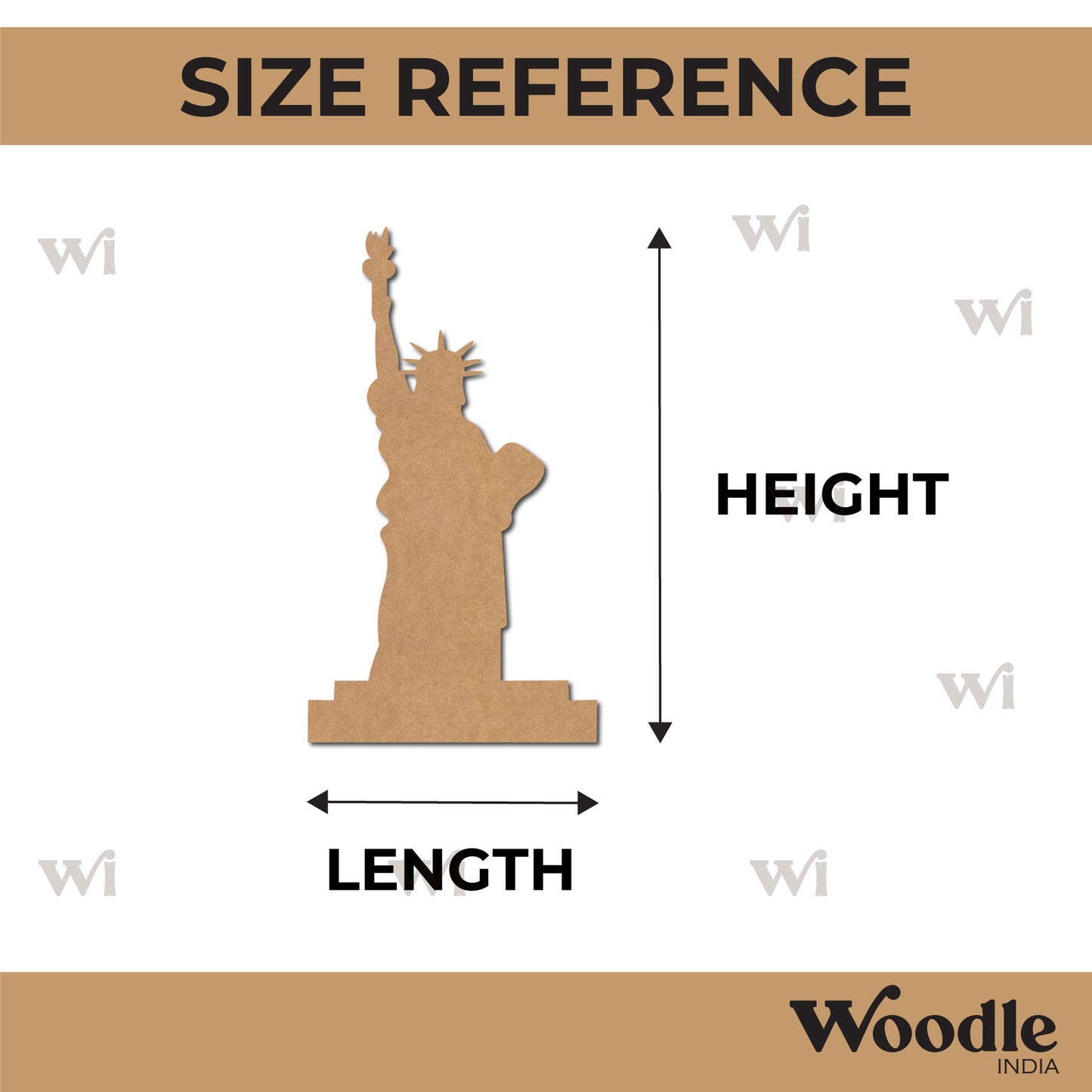 Statue Of Liberty Monument Cutout MDF Design 2