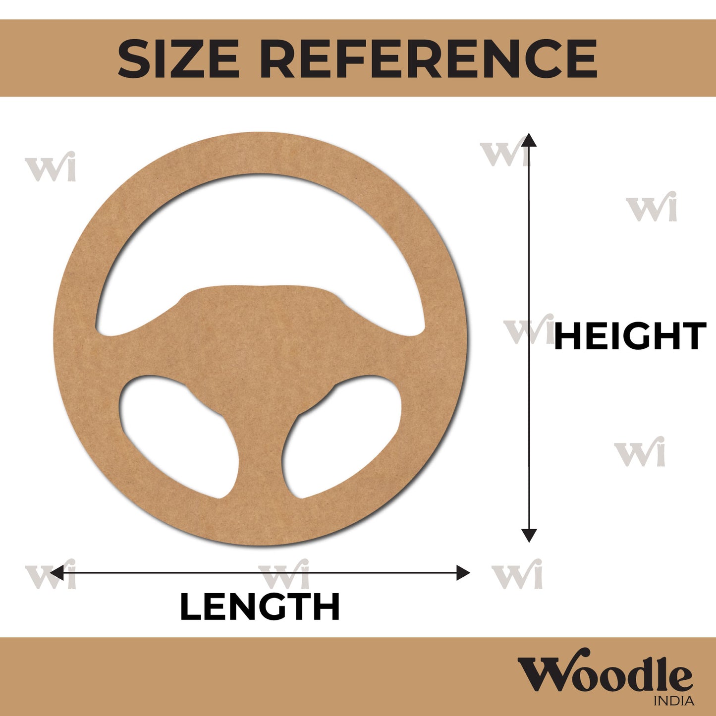 Steering Wheel Pre Marked MDF Design 1