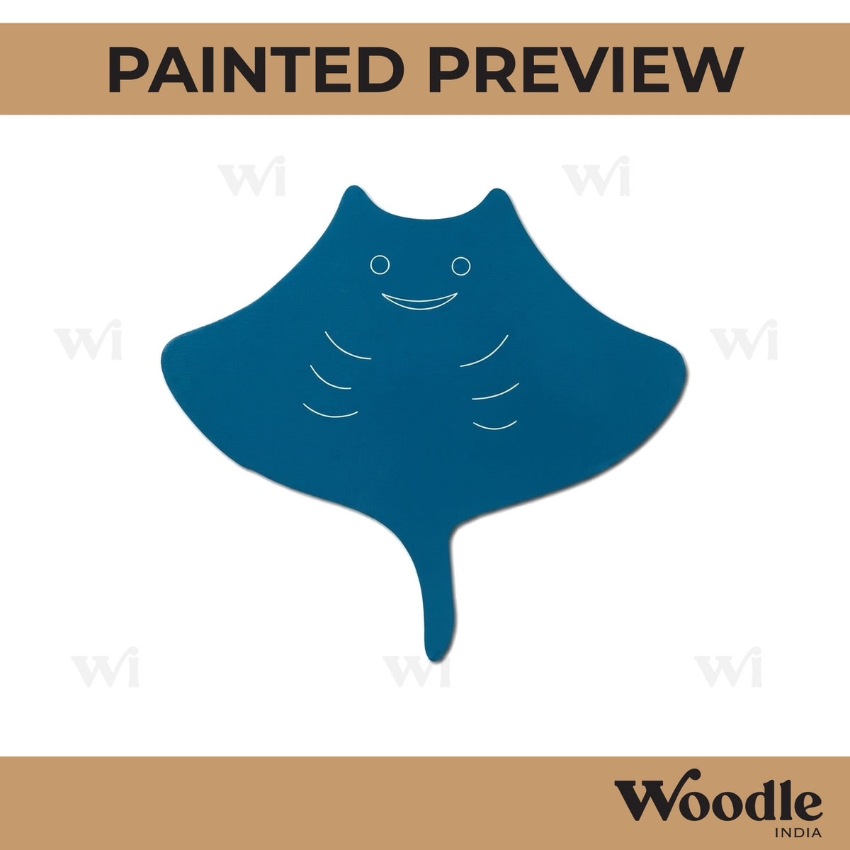 Stingray Fish Pre Marked MDF Design 1
