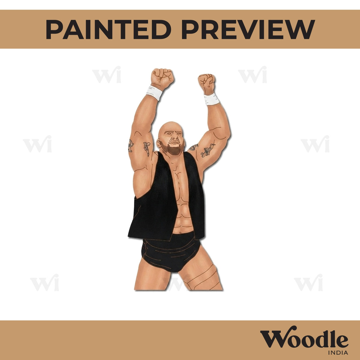 Stone Cold WWE Wrestler Pre Marked MDF Design 1