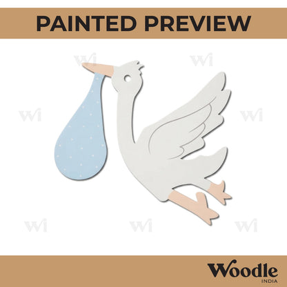 Stork Bird Cutout MDF Design 1
