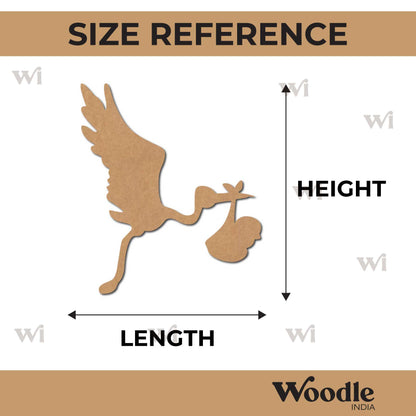 Stork Bird Cutout MDF Design 2