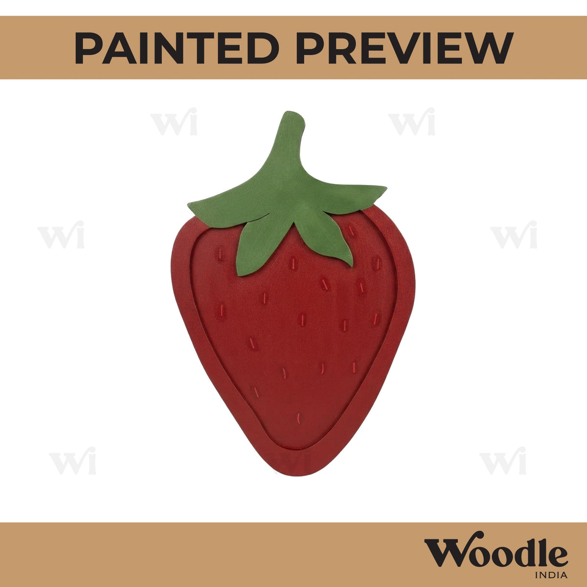 Strawberry Two Layered Base MDF Design 1