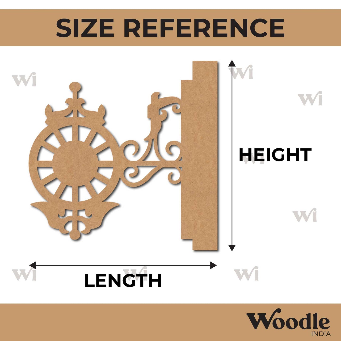 Street Clock Cutout MDF Design 1