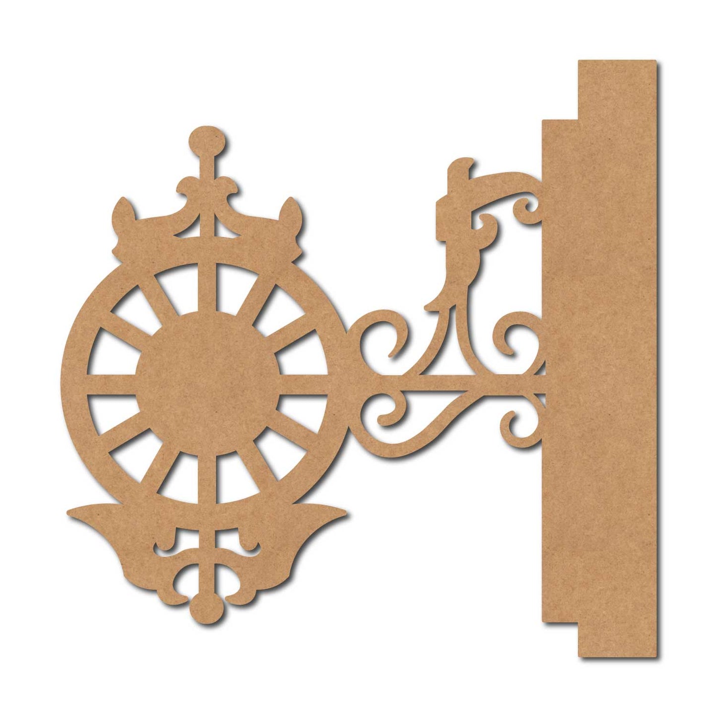 Street Clock Cutout MDF Design 1