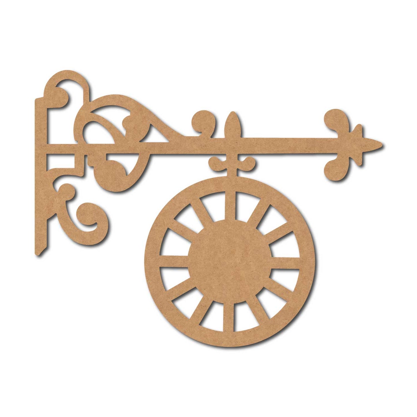 Street Clock Cutout MDF Design 2