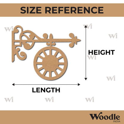 Street Clock Cutout MDF Design 2