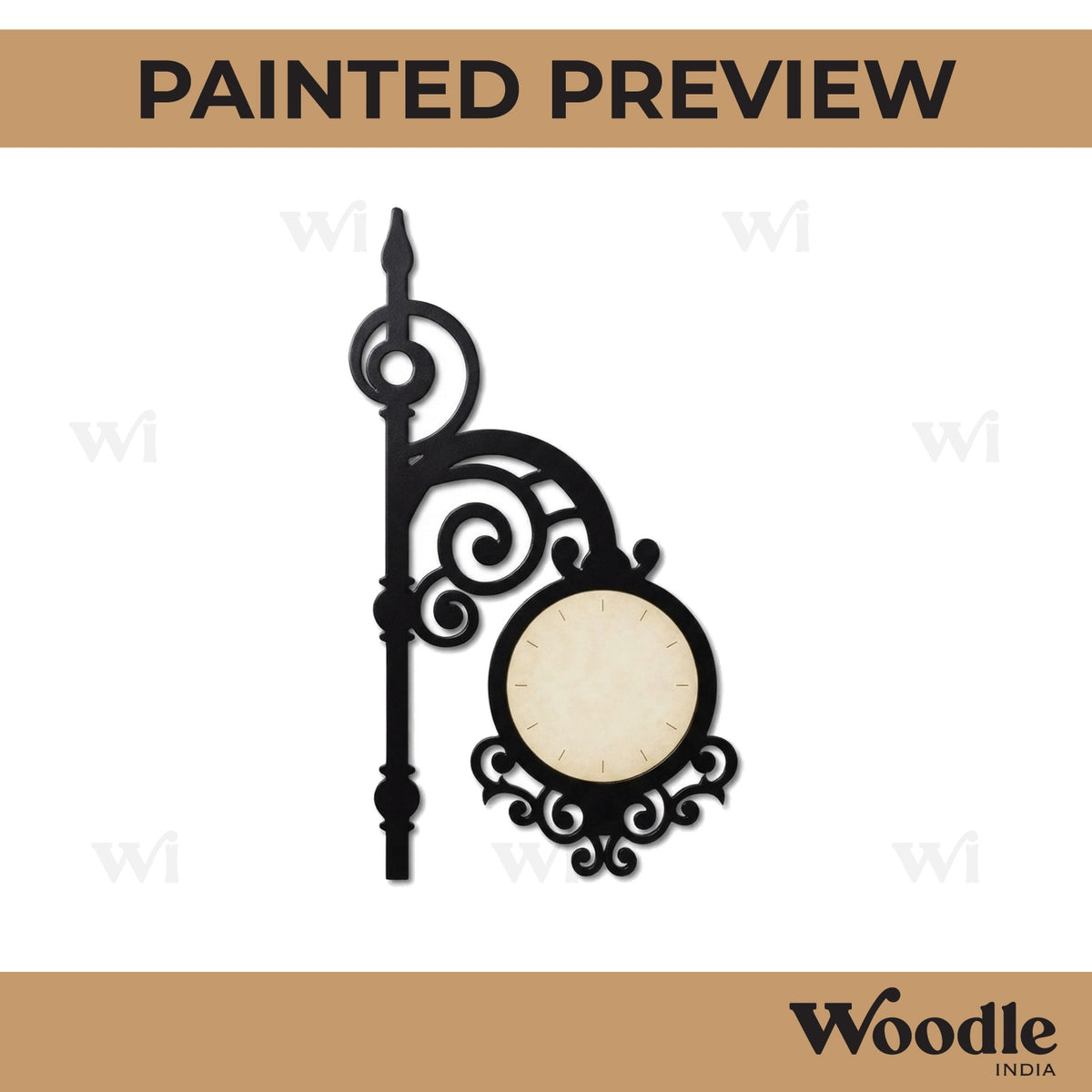 Street Clock Pre Marked MDF Design 1