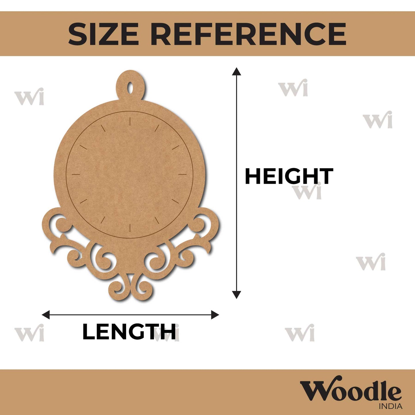 Street Clock Pre Marked MDF Design 2