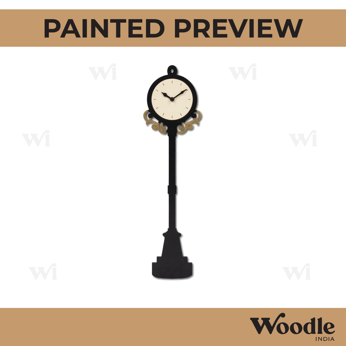 Street Clock Pre Marked MDF Design 3