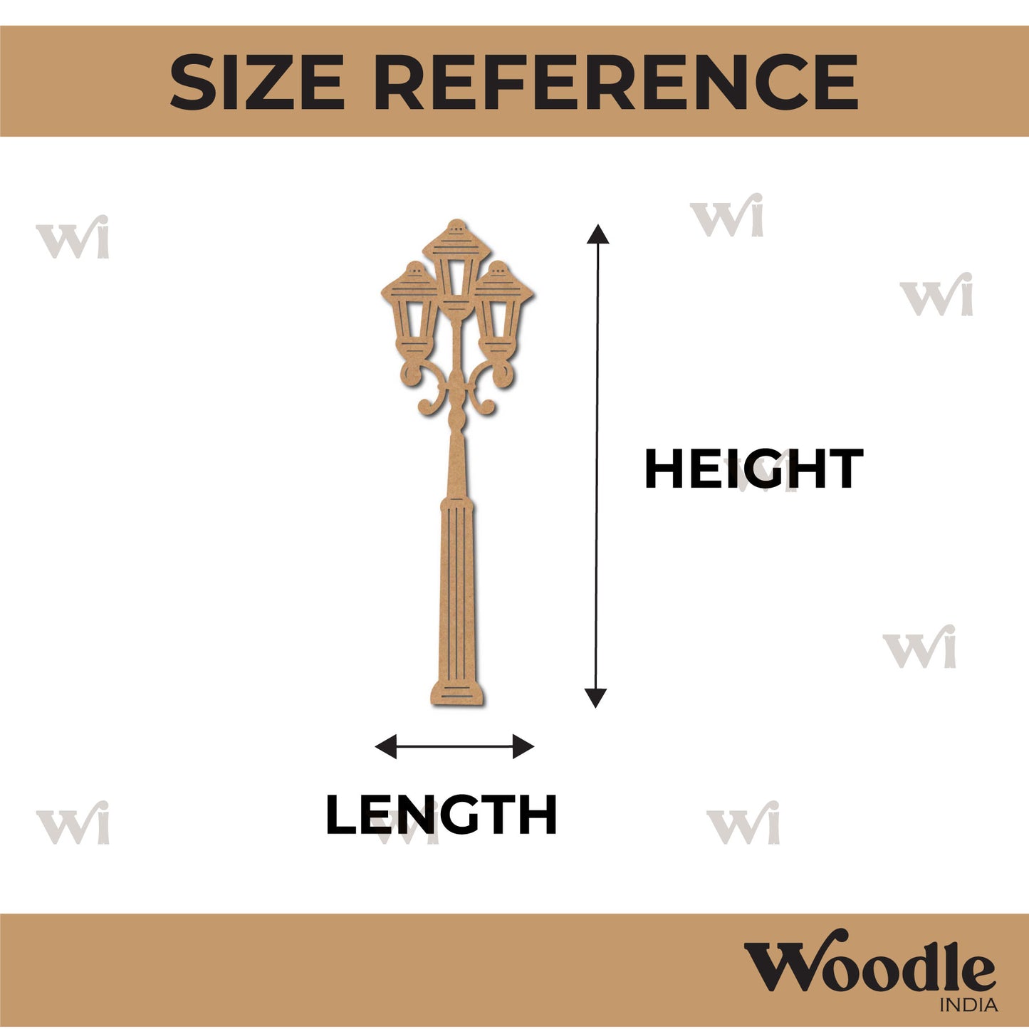 Street Lamp Light Cutout MDF Design 11