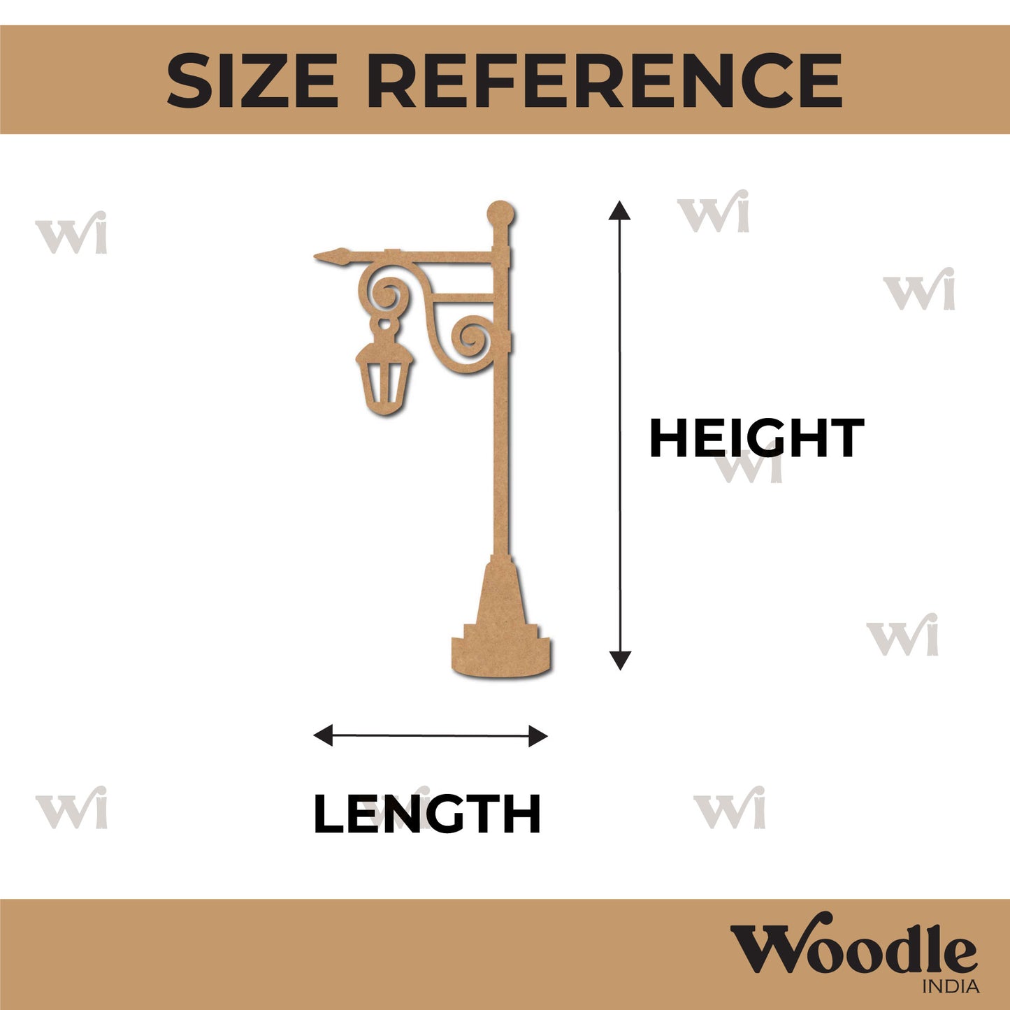 Street Lamp Light Cutout MDF Design 17