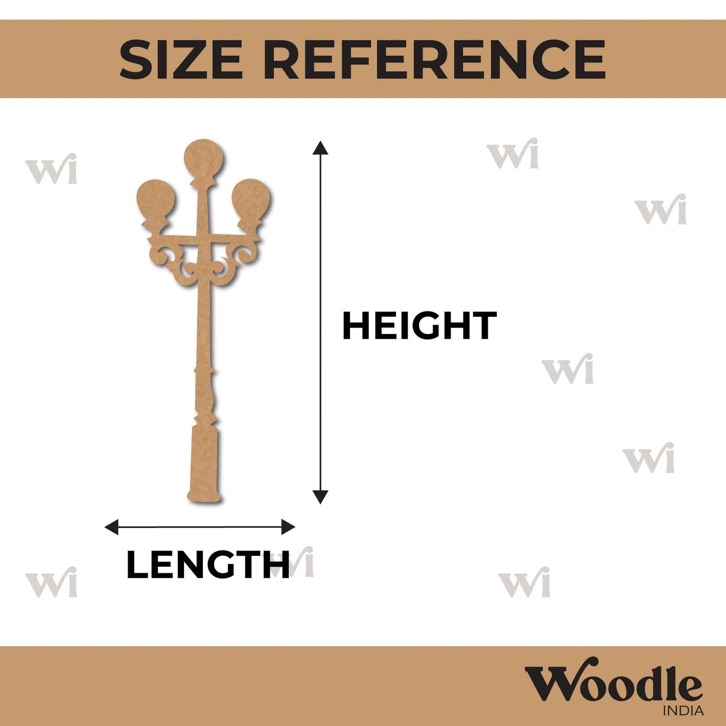 Street Lamp Light Cutout MDF Design 6